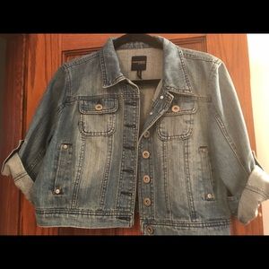 EUC Highway Jeans cropped Denim Jacket XL